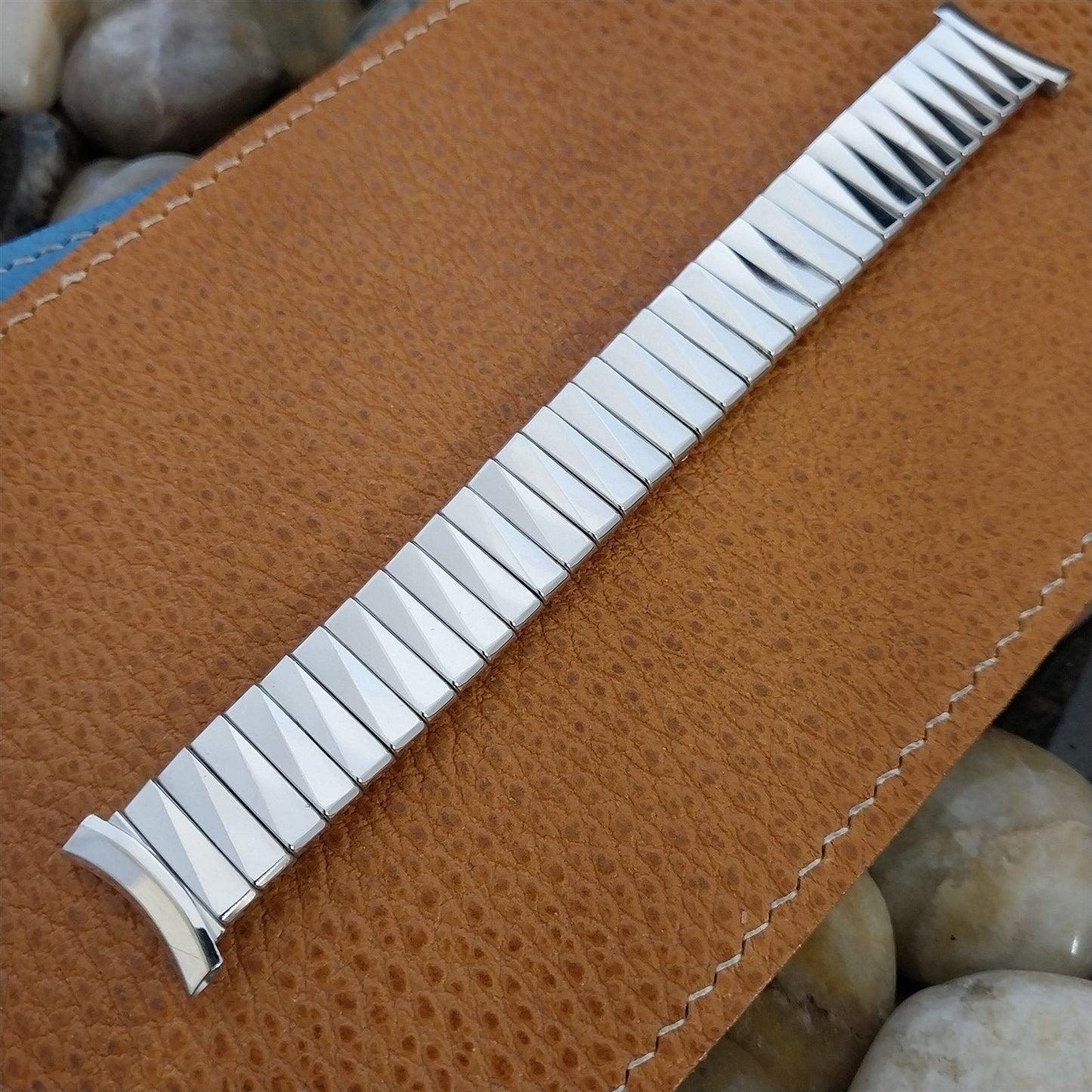 19mm 18mm Kreisler 10k White Gold Filled nos Unused 1950s Vintage Watch Band
