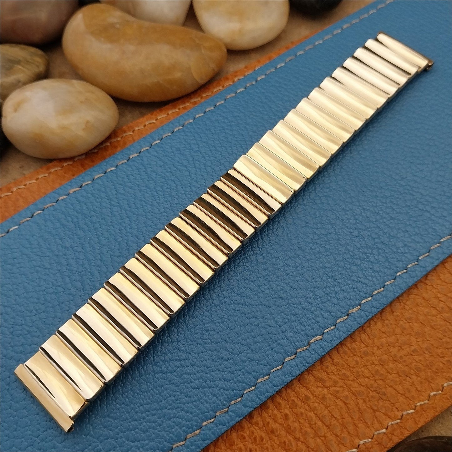 Wide 12k Gold-Filled Classic Hadley Elgin Expansion nos 1950s Vintage Watch Band