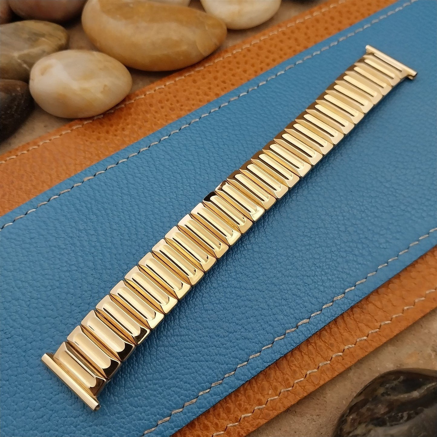 Vintage 16mm 17mm 18mm Gold-Filled Hadley Expansion nos Classic 1950s Watch Band