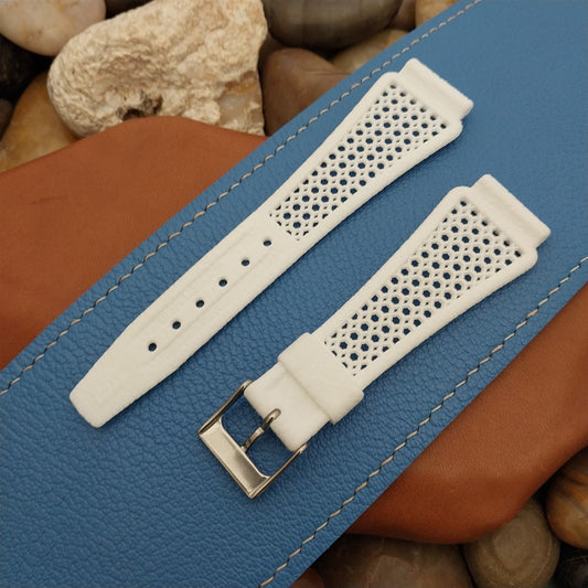 Vintage 20mm Swiss White Tropical Diver Unused Classic 1960s-1970s Watch Strap