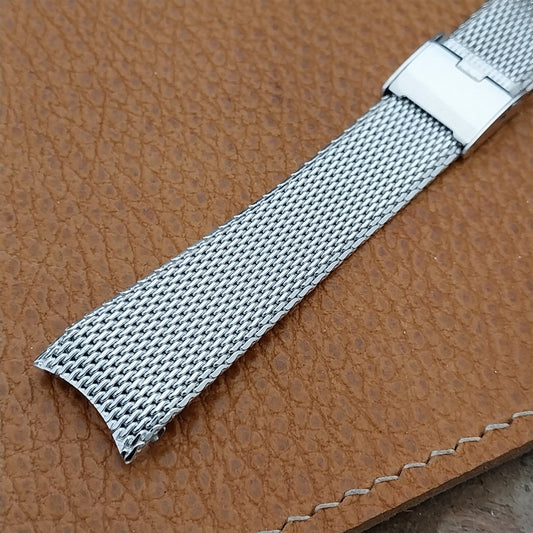 Vintage 17.2mm 10k White Gold-Filled Mesh Speidel Classic 1960s-1970s Watch Band
