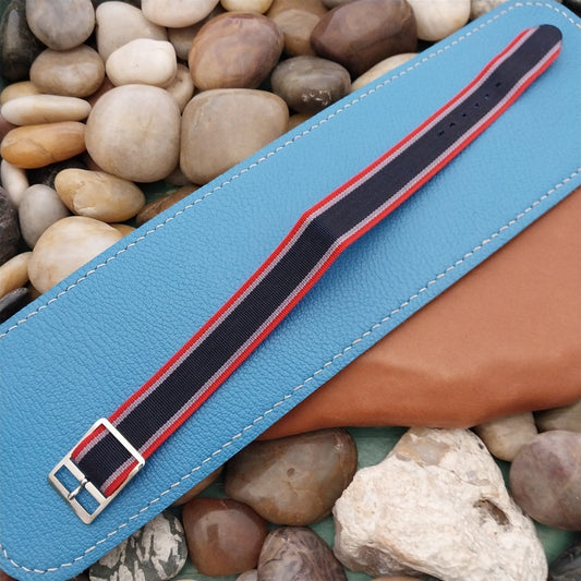 Vintage 16mm 1960s Perlon Classic Reversible Wraparound Unused nos Watch Band