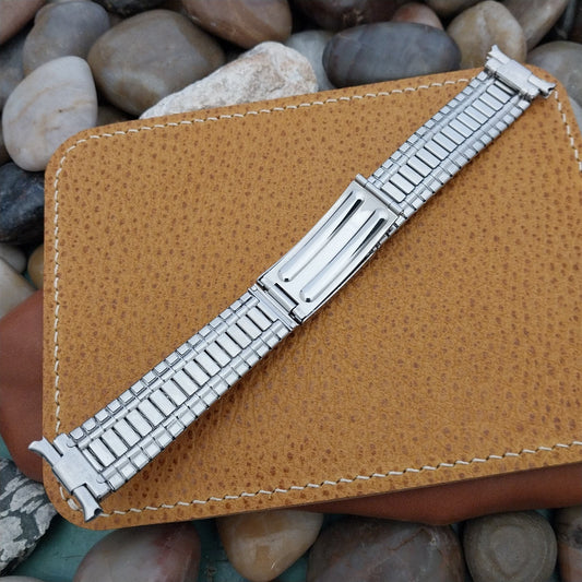 Vintage 18mm 19mm 20mm Stainless Steel Baldwin USA Unused 1960s nos Watch Band