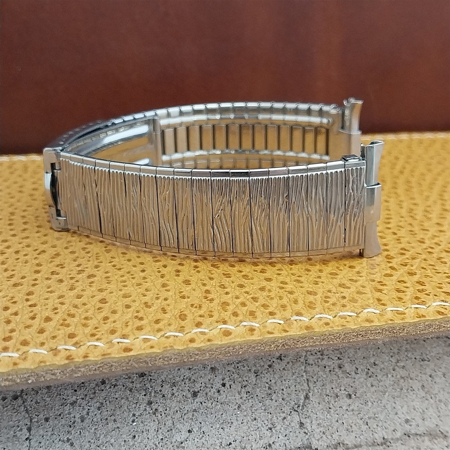 Vintage 18mm 19mm 20mm Stainless Steel Baldwin USA Unused 1960s nos Watch Band