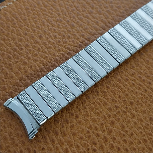 19mm 18mm 1960s Kreisler Stainless Steel DuraFlex Unused nos Vintage Watch Band