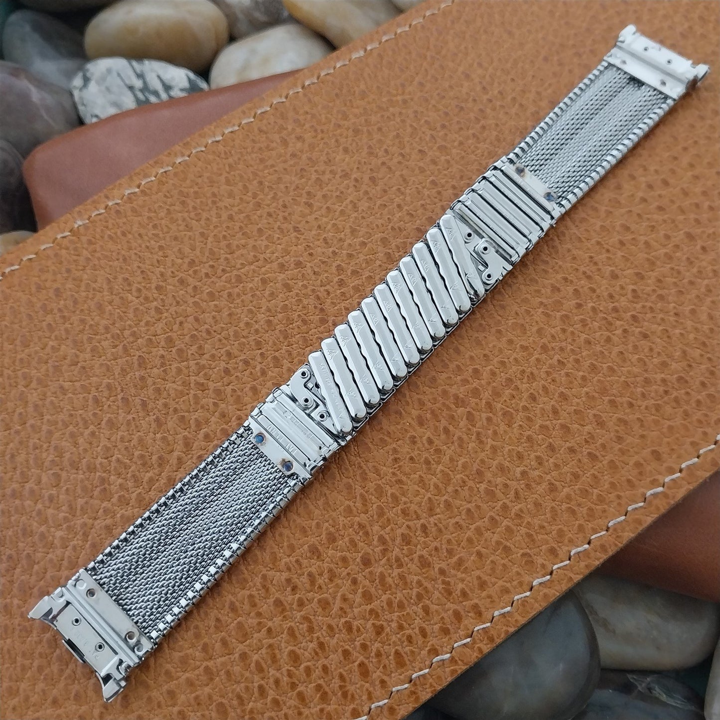 18mm 19mm Stainless Steel JB Champion USA Mid-Century nos Vintage Watch Band