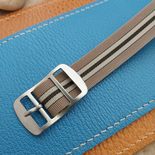 Vintage 16mm Lewa Striped Perlon Classic 1960s Single Pass Unused Watch Band