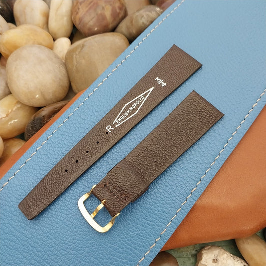 19mm English Morocco Single-Keeper Tapered nos Classic 1960s Vintage Watch Band