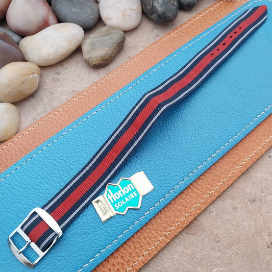 Vintage 18mm Perlon Reversible Classic Single Pass NOS 1960s Unused Watch Strap