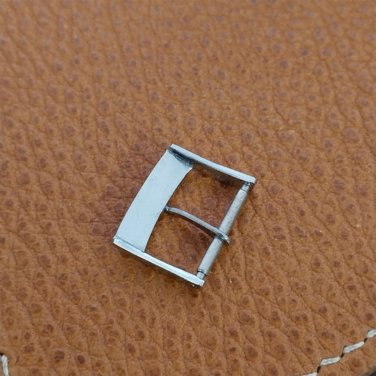 Vintage Silver-Tone 5/8" 16mm Unused Old-Stock Classic Watch Band Buckle