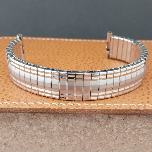 Long 1959 10k White Gold-Filled 19mm 18mm 16mm Speidel Unused Vintage Watch Band