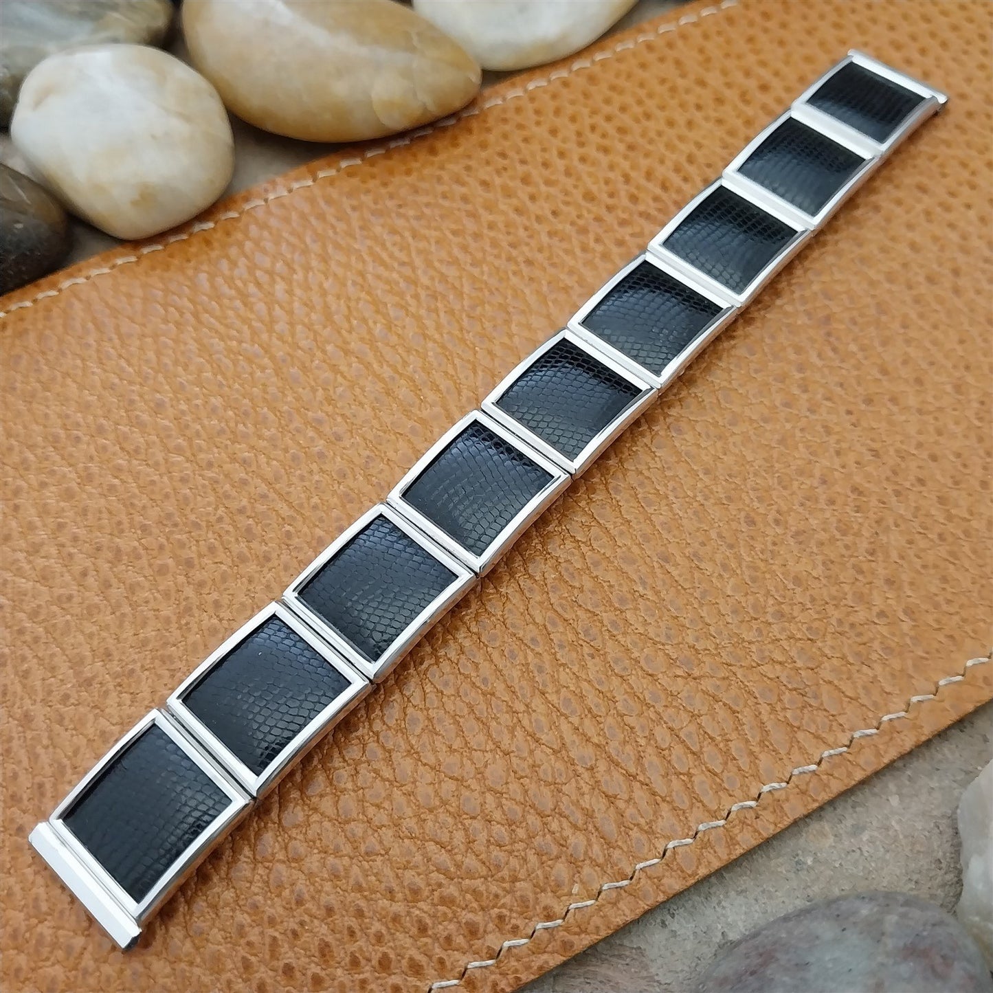 1956 Speidel 5/8" White Gold-Fill Leatha-Elegance Classic NOS Vintage Watch Band