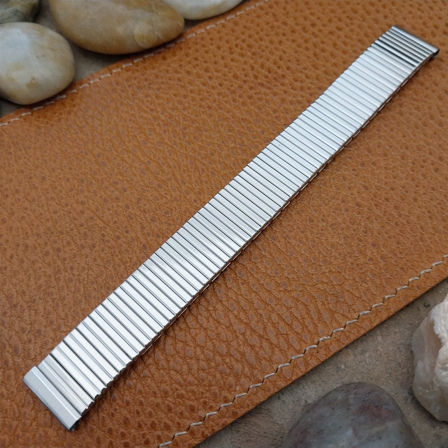 Flex-Let 5/8" Stainless Steel Stretch Classic 1960s Unused Vintage Watch Band