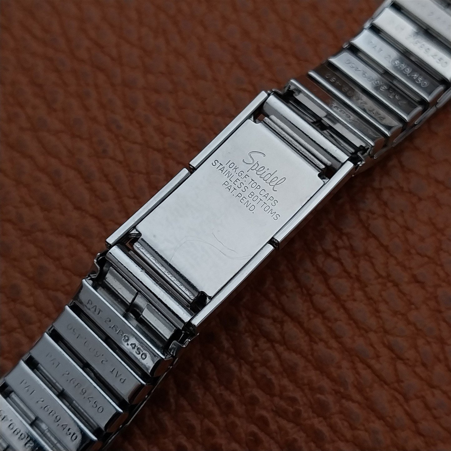 Vintage 1970 19mm 18mm 17mm White Gold-Filled Classic Speidel Unused Watch Band