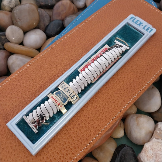 Vintage 1959 Flex-Let Calvin Stainless Steel 19mm 18mm nos Short Watch Band