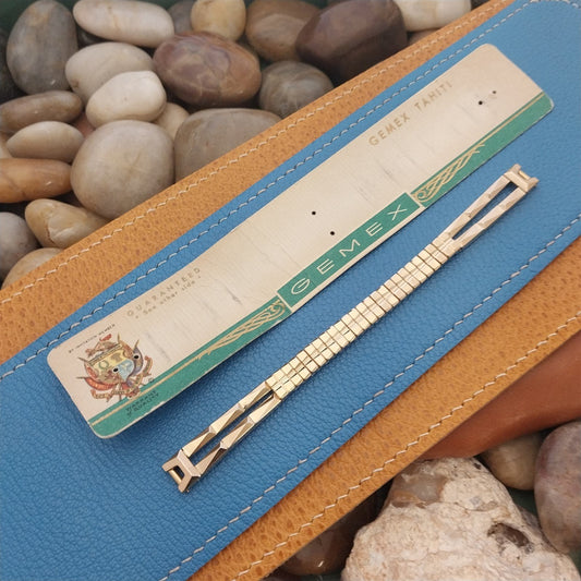 1950s Vintage Cocktail Watch Band Unused Classic 12k Gold-Filled Gemex Tahiti