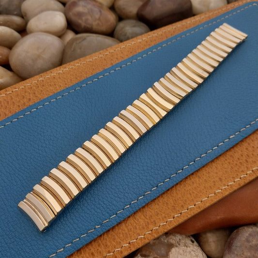 17.2mm Elgin 10k Gold-Filled Wide Classic Stretch nos 1950s Vintage Watch Band