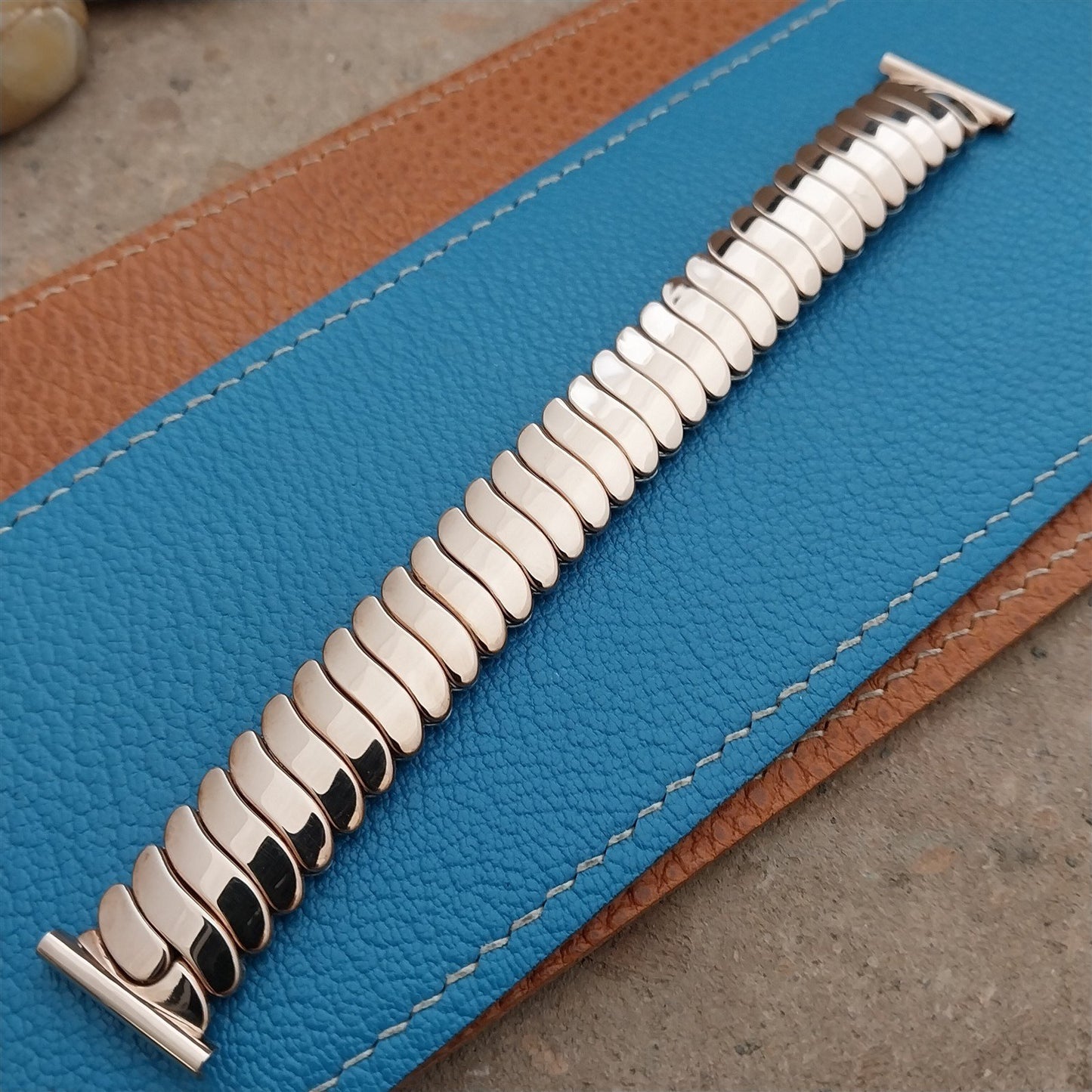 1958 Flex-Let Calvin Rose Gold-Fill 19mm 16mm Classic Stretch Vintage Watch Band