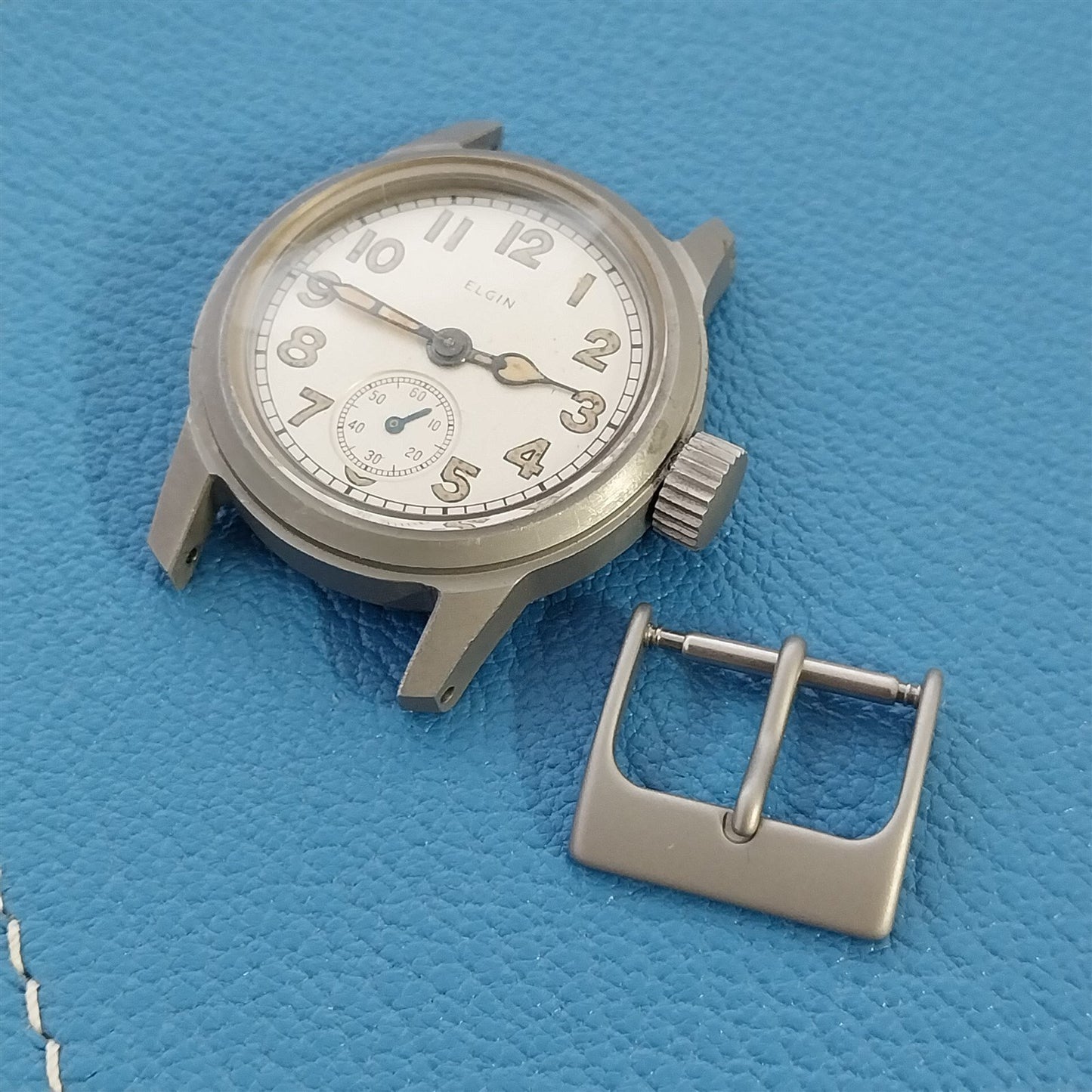 16mm Bead Blasted Matte Stainless Steel Watch Strap Buckle