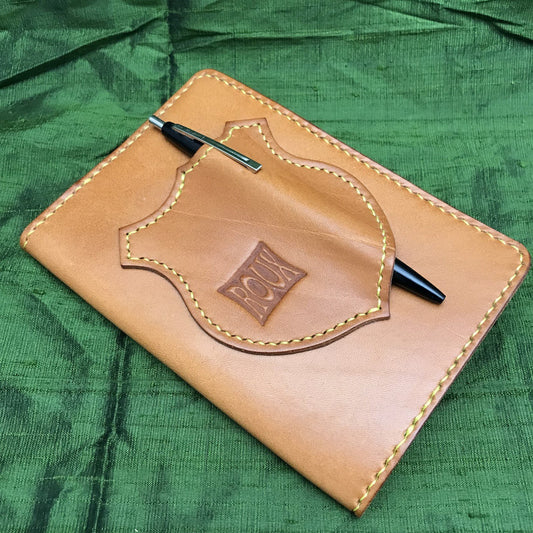 Handmade USA Saddle Leather Pigskin Lined Field Notes Notebook Travel Wallet