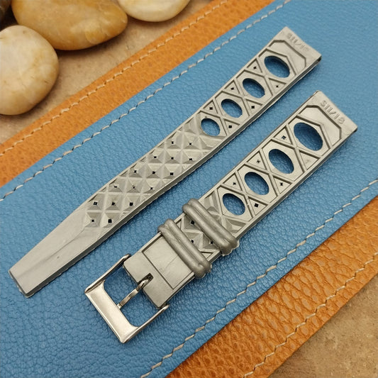 18mm Rally Skindiver Grey Tropical Dive Watch 1960s Unused Vintage Watch Band