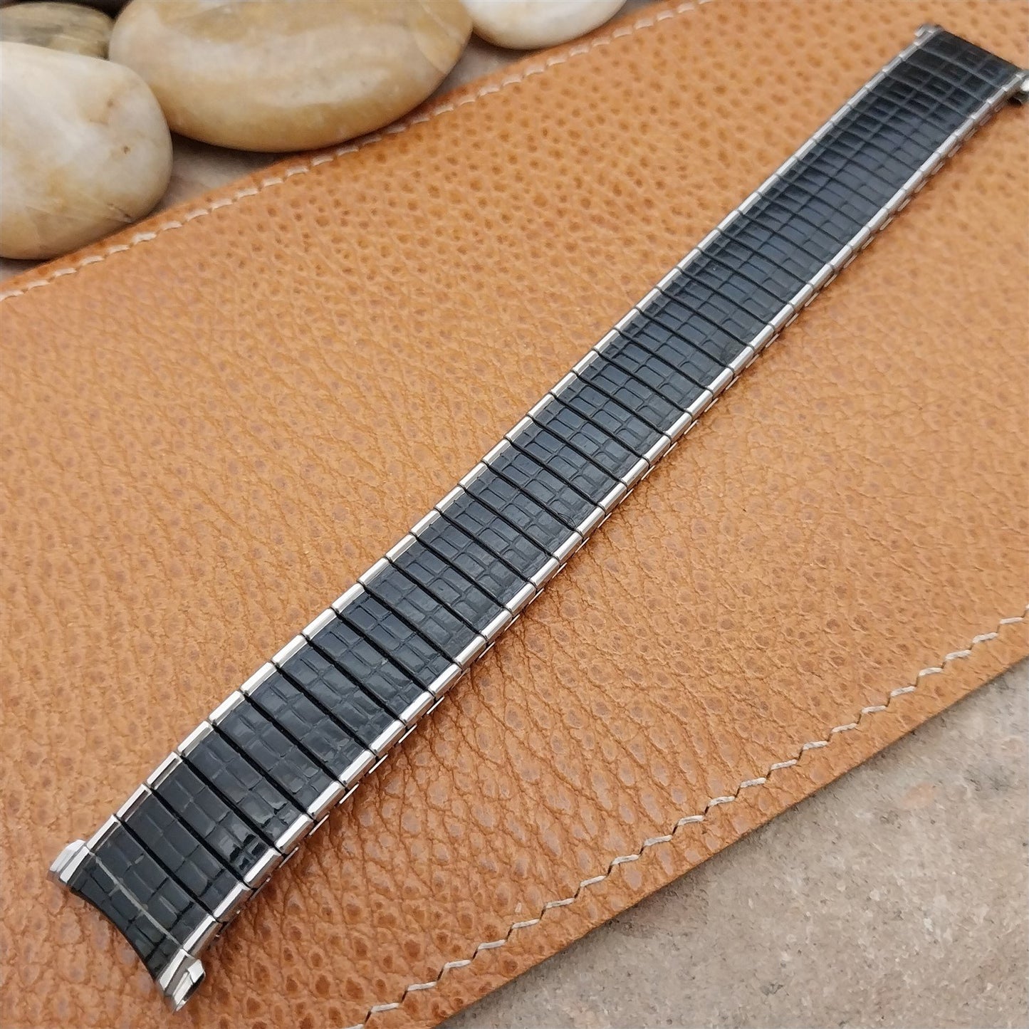 Long Speidel USA Stainless Steel 19mm 18mm Romunda 1970s nos Vintage Watch Band