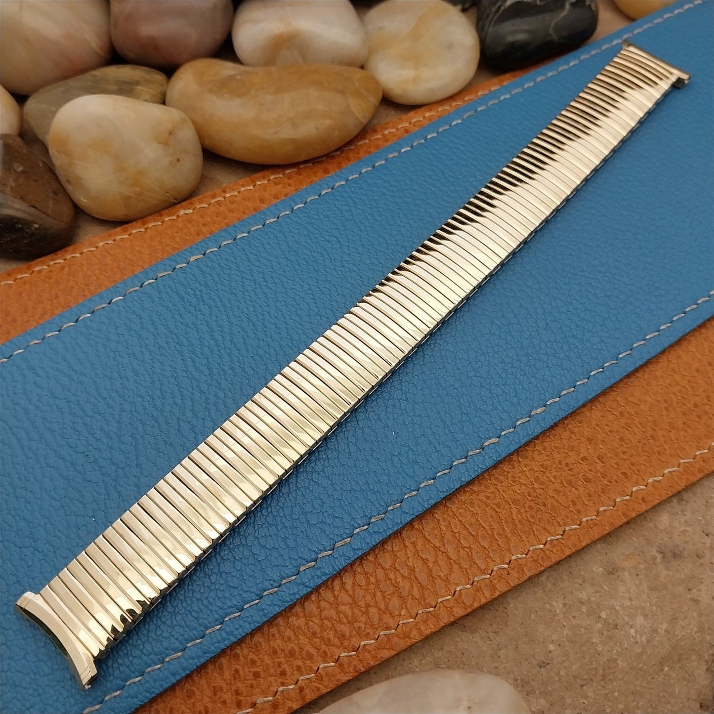 Extra Long 1969 Speidel USA 10k Gold-Filled Linesman Unused Vintage Watch Band