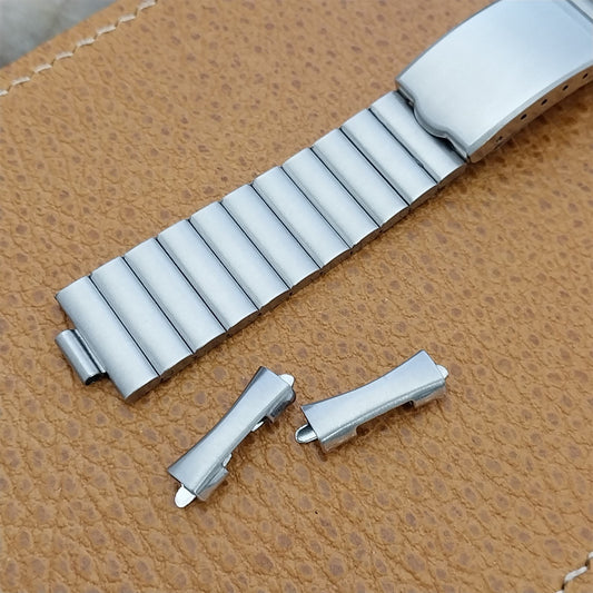 17.2mm Drema Stainless Steel Bar-Link nos 1970s Vintage Watch Band
