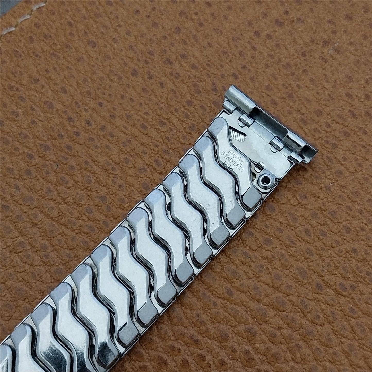 1950s Rose-Brand 3/4" 5/8" Stainless Steel Expansion nos Vintage Watch Band