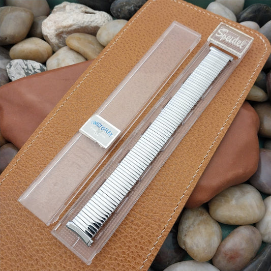 Vintage 1970s 19mm 18mm 16mm Stainless Steel Speidel Linesman Unused Watch Band