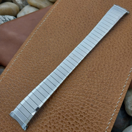 17.2mm 18mm 19mm Speidel 10k White Gold-Filled nos 1970s Vintage Watch Band