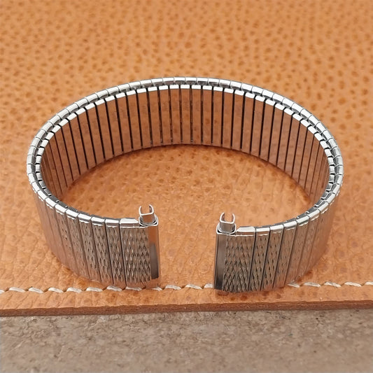 Speidel USA Wide Stainless Steel Expansion nos Vintage Watch Band 22mm 20mm 19mm