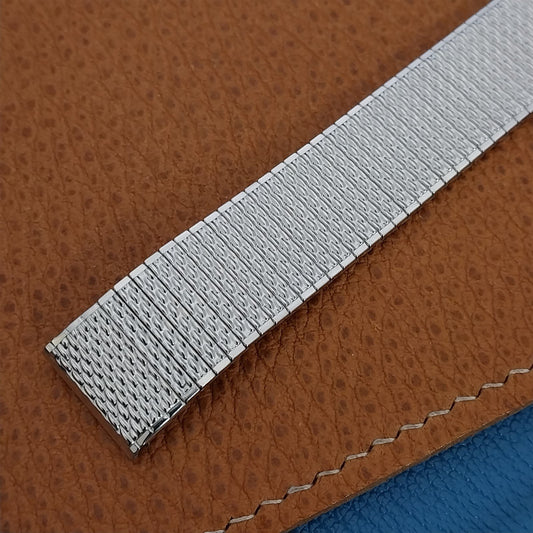 17.2mm 10K White Gold-Filled Long Speidel Thinline Vintage Watch Band