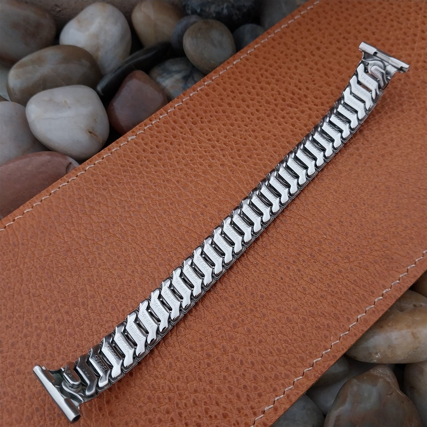 1954 Speidel 19mm 16mm Phoenix Stainless Steel Long Unused Vintage Watch Band