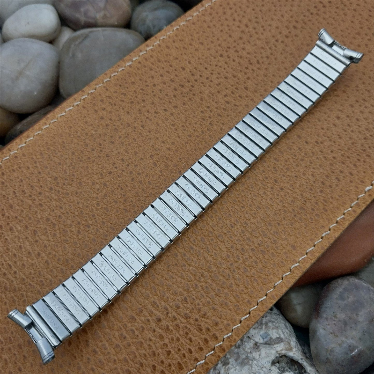 Stainless Steel 19mm 18mm Speidel Castile nos 1970s Vintage Watch Band