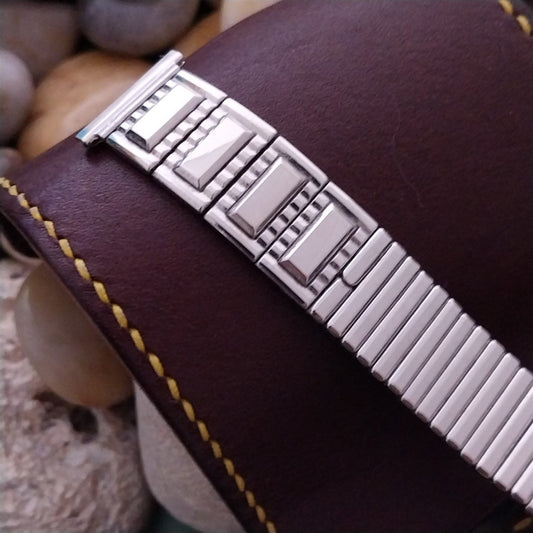 19mm 18mm 16mm Speidel 1950s 10k White Gold Filled Short nos Unused Watch Band