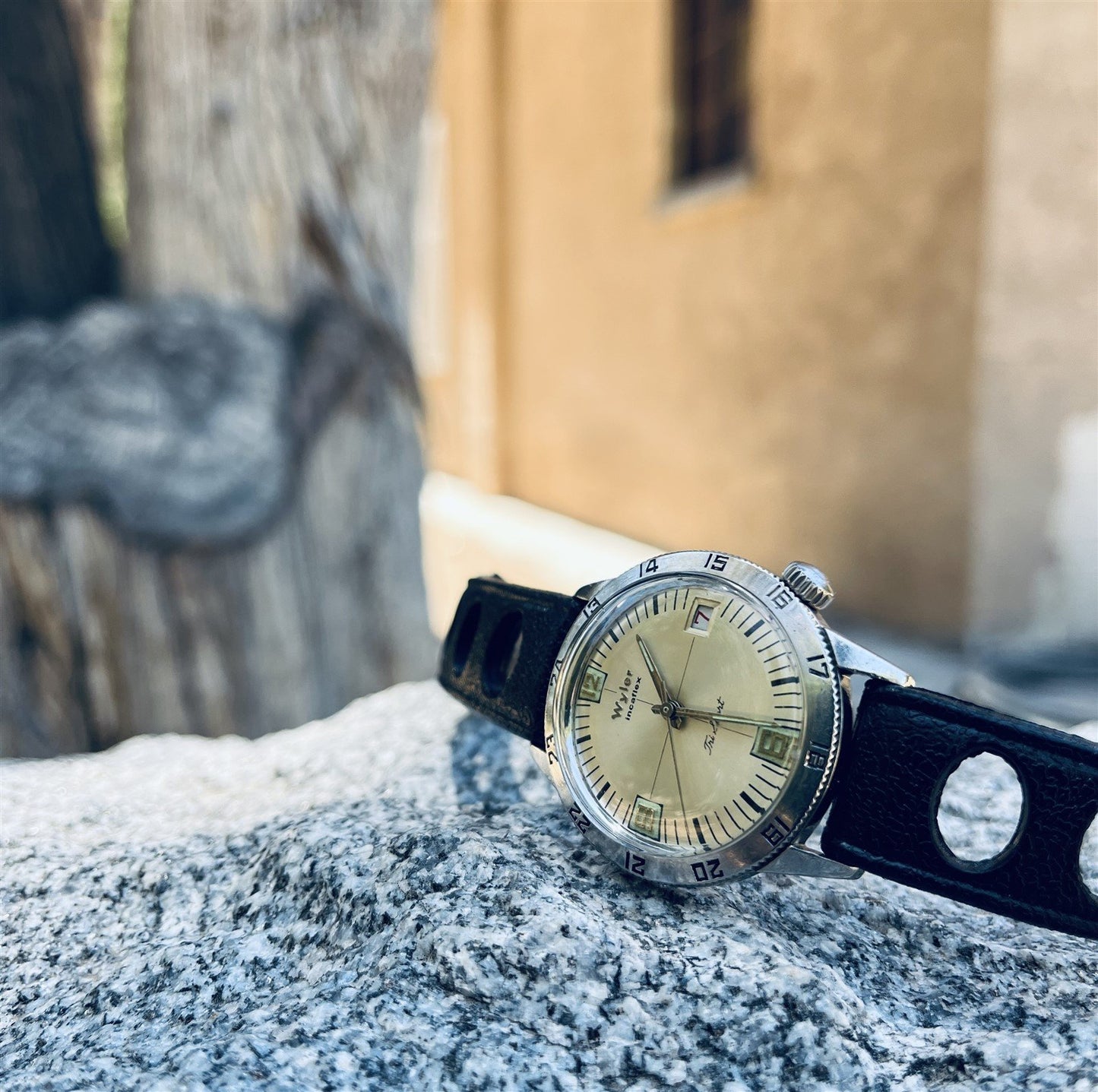 18mm Skindiver Rally Oval Big Hole Dive Strap Unused 1960s Vintage Watch Strap