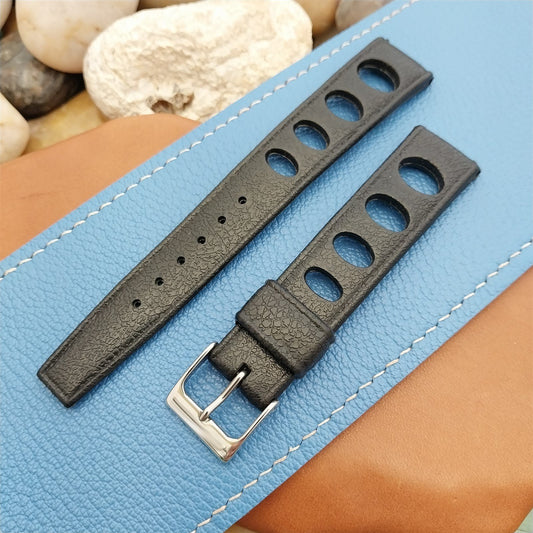 18mm Skindiver Rally Oval Big Hole Dive Strap Unused 1960s Vintage Watch Strap