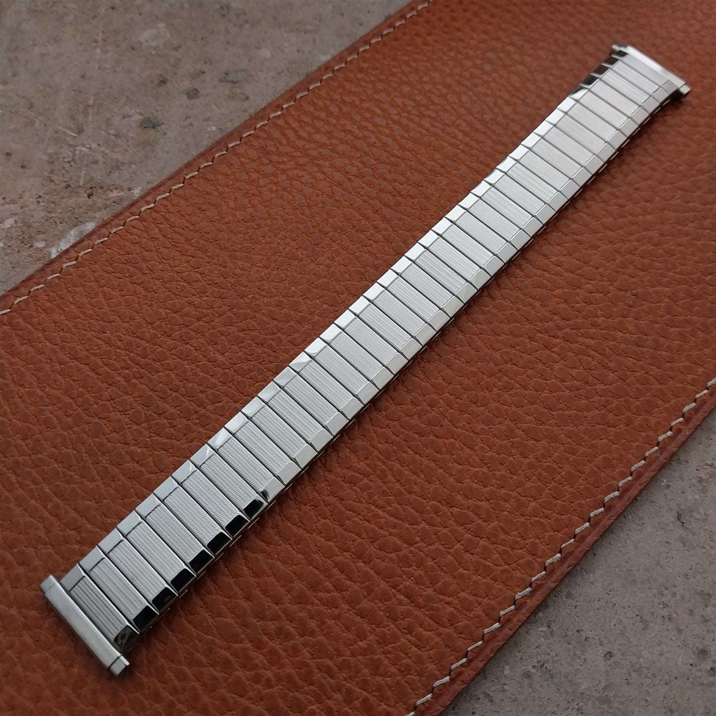 1970s nos Speidel Aquarius Dexter Stainless Steel Long Unused Vintage Watch Band