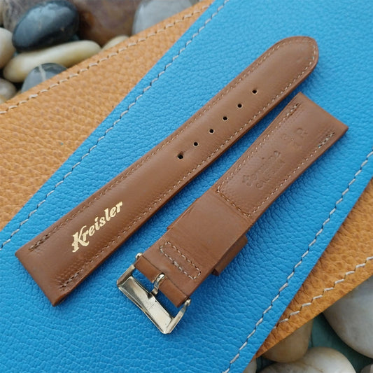 3/4" Kreisler Tapered Brown Calf Leather Unused Classic 1950s Vintage Watch Band
