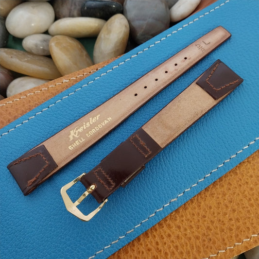 Vintage Shell Cordovan 16mm Kreisler Long Unused Classic Tapered 50s Watch Band