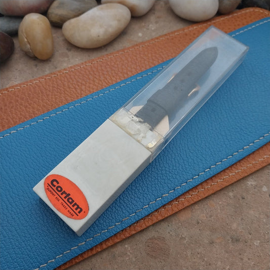 Vintage 19mm Kreisler Aquila Corfam Classic Tapered Unused NOS 1960s Watch Strap