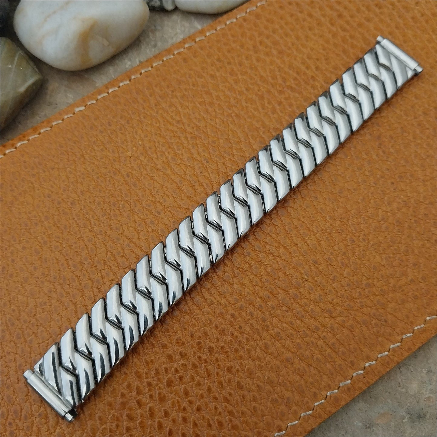 Elgin Hadley Plymouth Short Stainless Steel nos Unused 1950s Vintage Watch Band