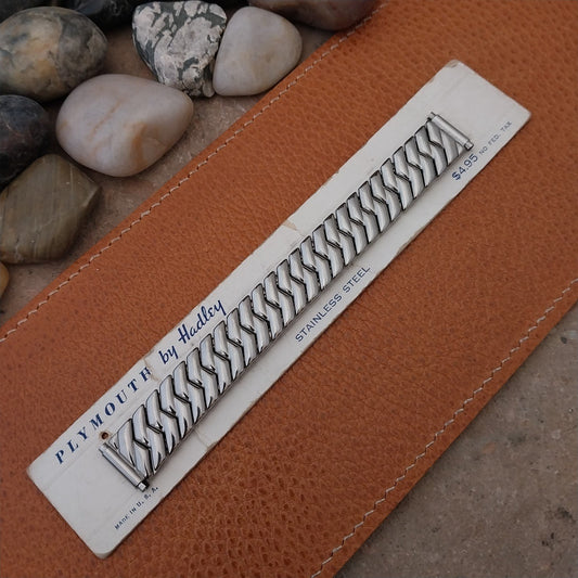 Elgin Hadley Plymouth Short Stainless Steel nos Unused 1950s Vintage Watch Band