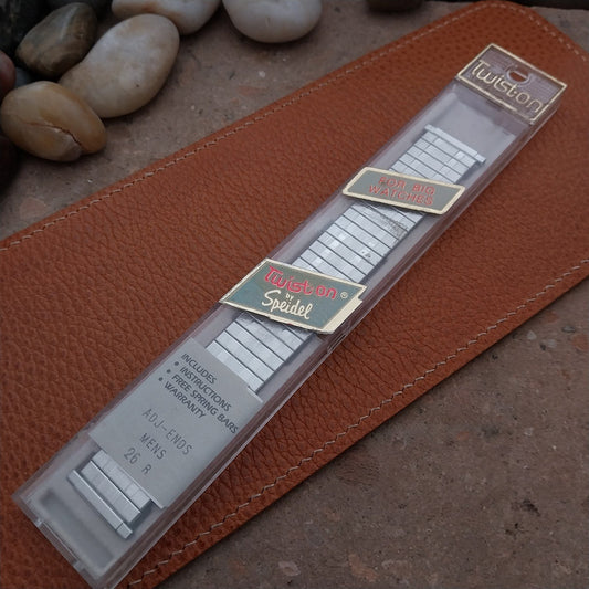 18mm 20mm 22mm Speidel Wide Stainless Steel Classic NOS 1970s Unused Watch Band