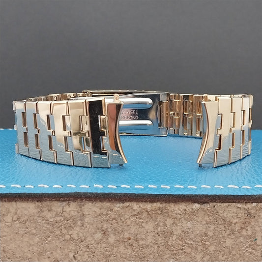 1970s Timex Yellow Gold-Tone 19mm Classic Unused nos Vintage Watch Band