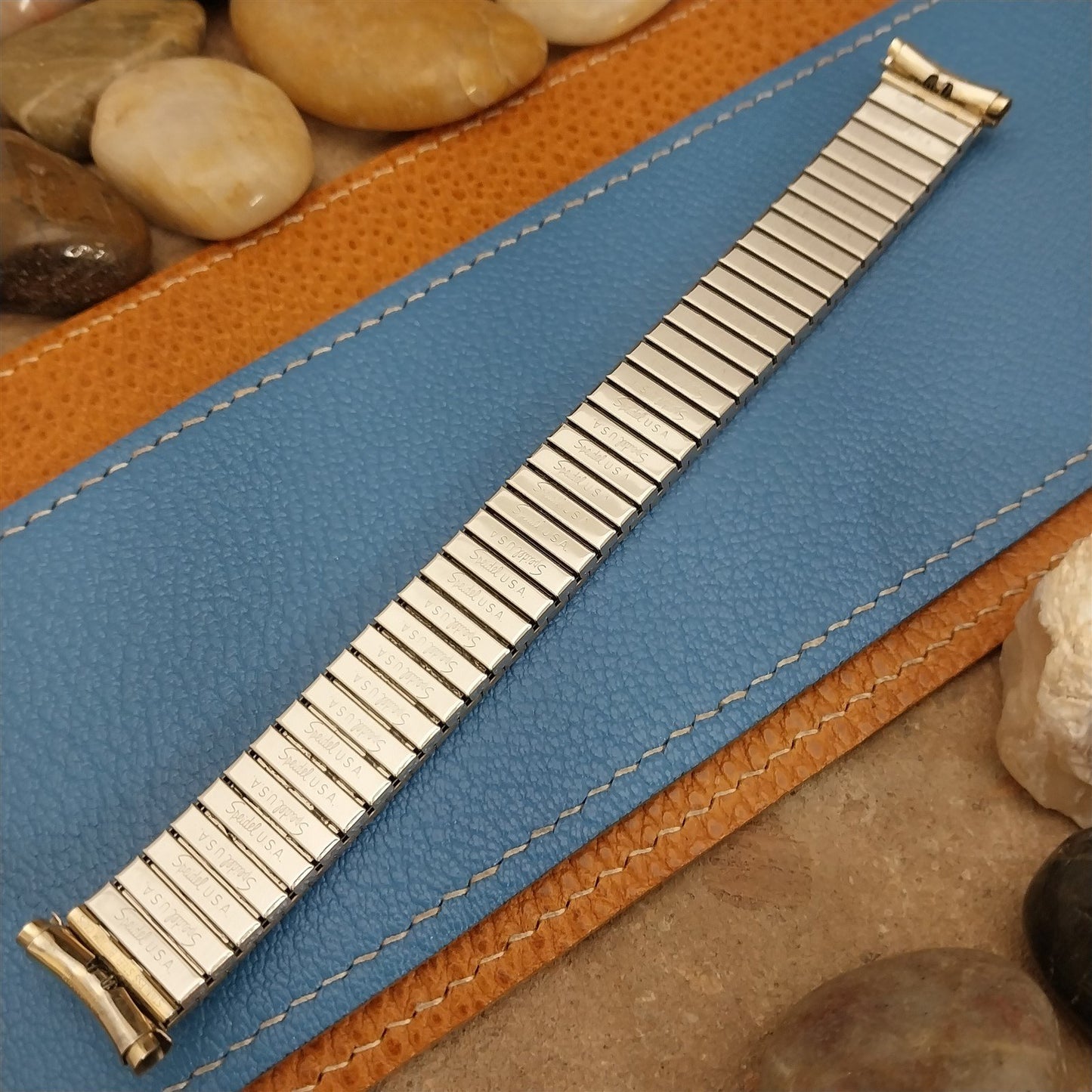 1970s Long Yellow 10k Gold-RGP Classic Speidel nos 18mm 19mm Vintage Watch Band