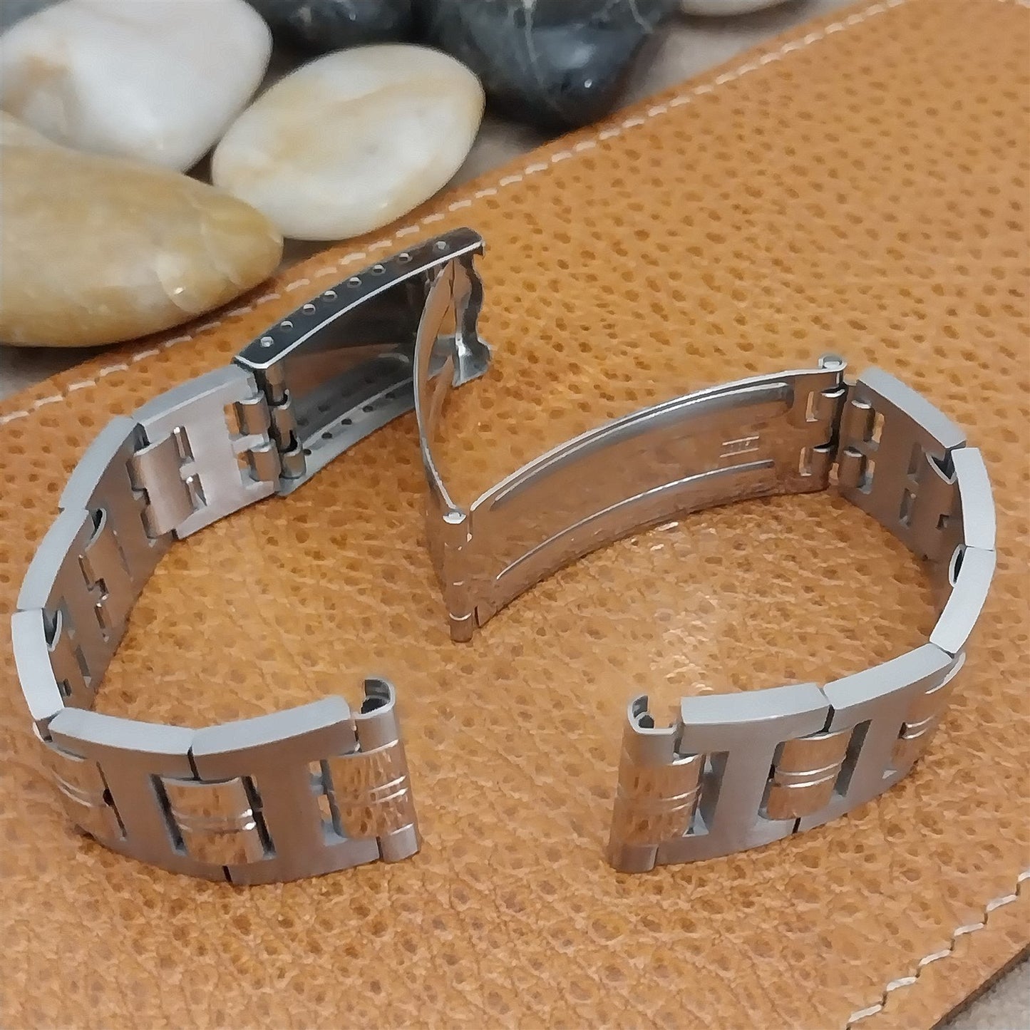 19mm 18mm Stainless Steel Solid-Link JB Champion Unused 1960s Vintage Watch Band