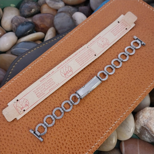 5/8" Art Deco Classic 1940s JB Champion Lance Stainless Steel Vintage Watch Band