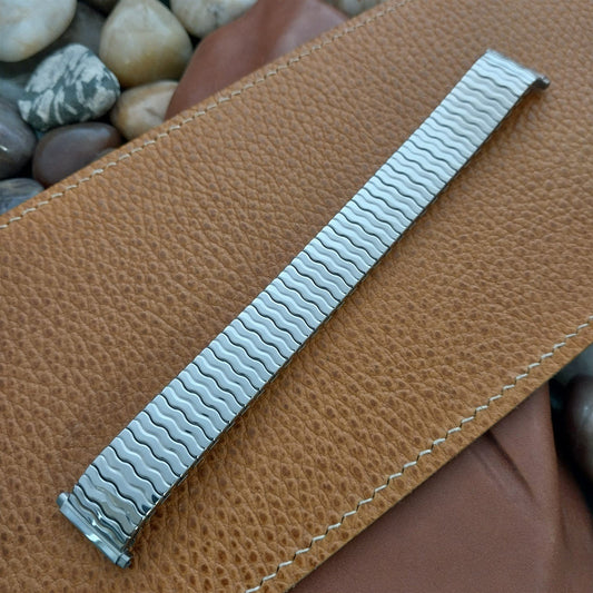 19mm 18mm 16mm Stainless Steel 1970s Speidel Riptide Unused Vintage Watch Band